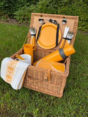 Vintage Rotan Picknickmand