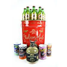 RobyMarton Italian Mule Pouf Box – Gin 70 cl + 9 Pimento + Accessori