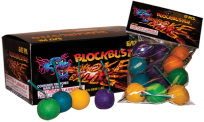 Block Buster Colored Smoke Balls 12 pack