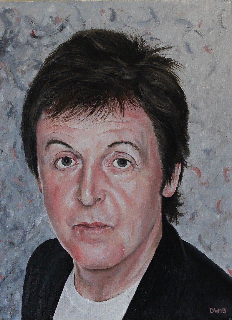 Paul McCartney - oil painting portrait by David Walker.