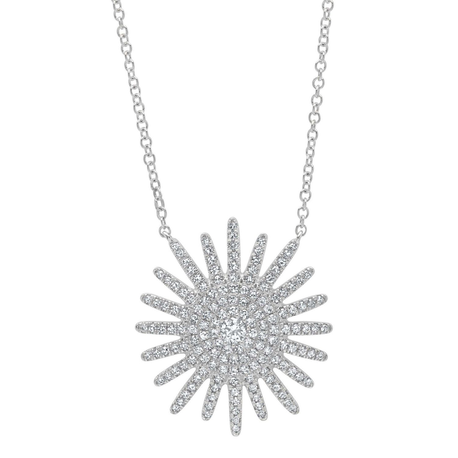 0.43ct 14k White Gold Diamond Necklace