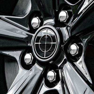 2019 to 2020 BULLITT Mustang Crosshairs Wheel Caps