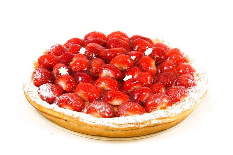 Aardbeien taart