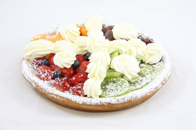 Vers-Fruit taart met slagroom