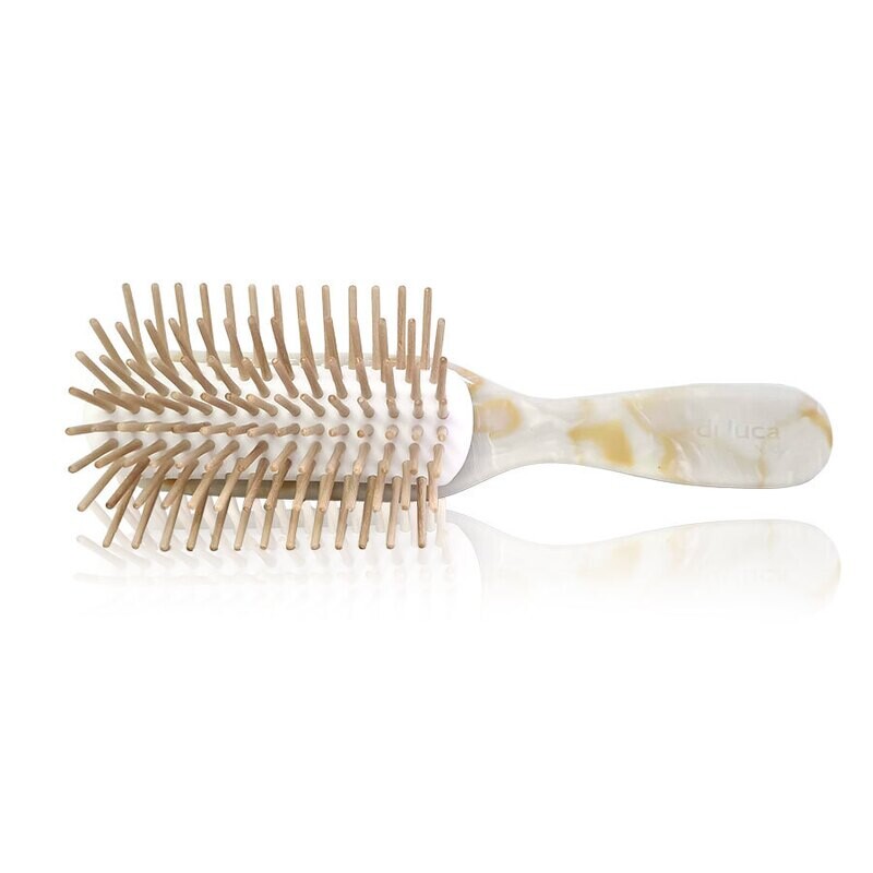 Spazzola Capelli / Bürste Rhodoid grande / groß Pearly White