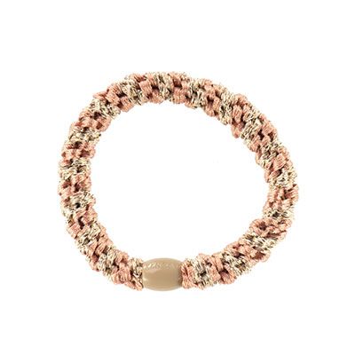 KKNEKKI PEACH CORAL-BEIGE GLITTER STRIPE
