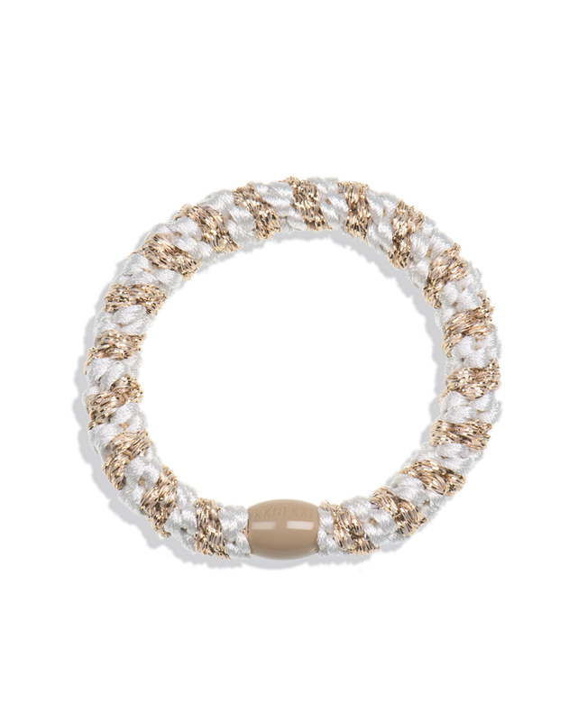 Kknekki White-Beige Glitter Stripe