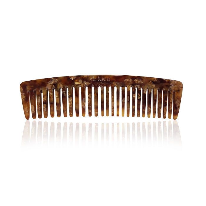 Pettine Doppio / Kamm Rhodoid Marron Glacé