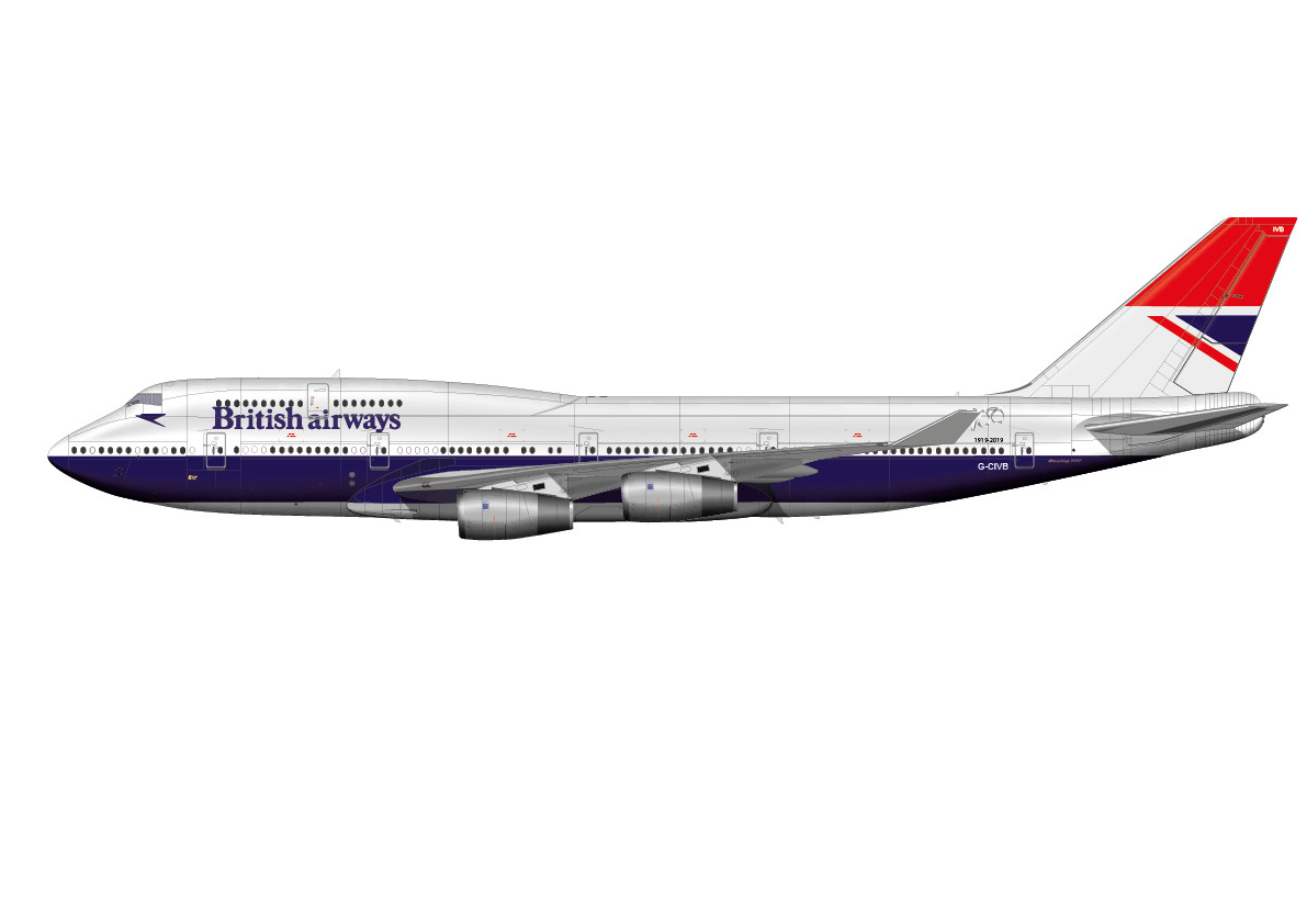 Boeing 747-400 British Airways 100th Anniversary G-CIVB