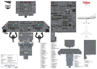 Lockheed TriStar 500 Cockpit Poster - Version A - Digital Download