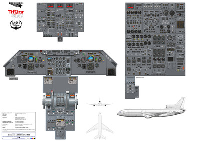 Lockheed TriStar 500 Cockpit Poster - Version B - Digital Download