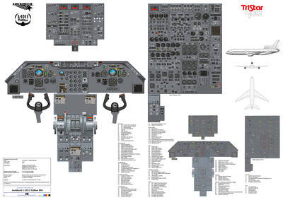 Lockheed TriStar 500 Cockpit Poster - Version A - Printed
