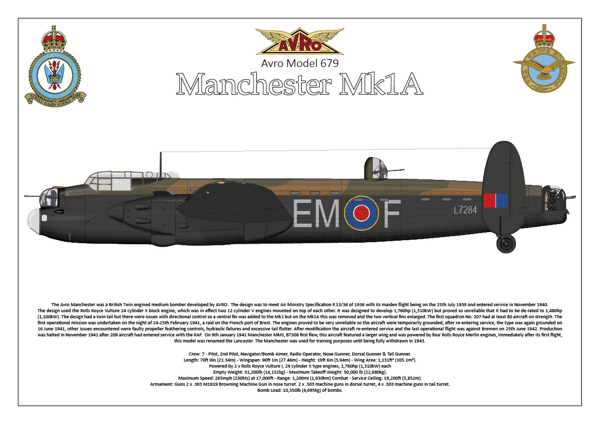Avro Manchester Mk1A - L7284 - Digital Download