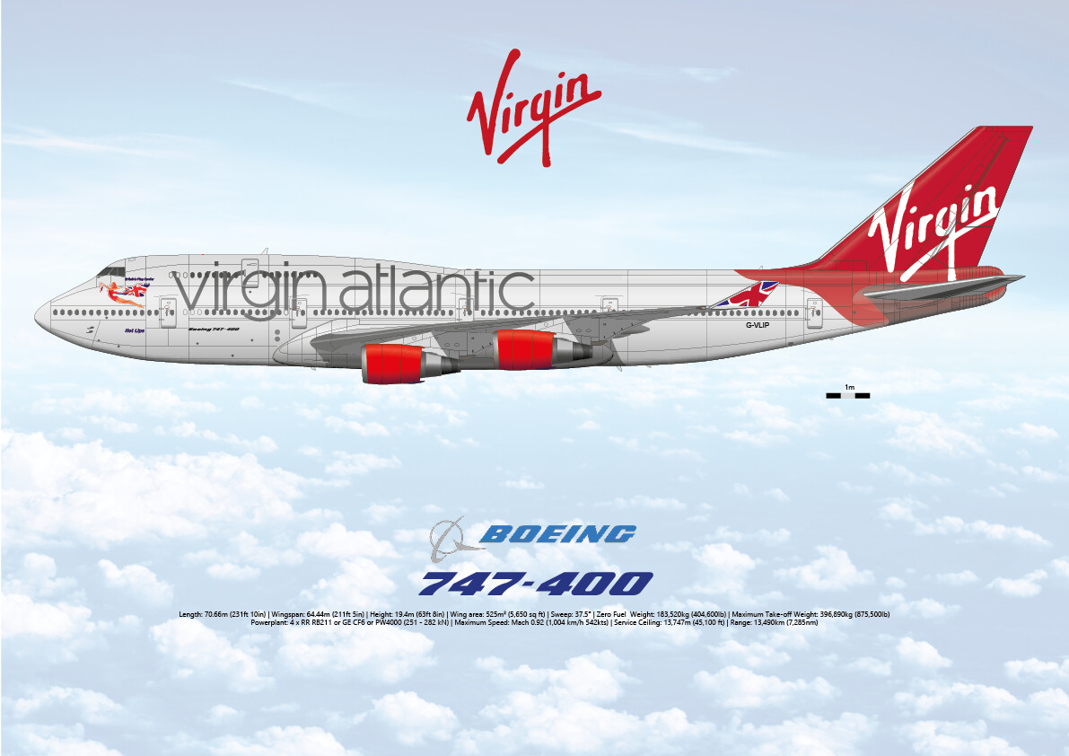 Boeing 747-400 Virgin Atlantic - G-VLIP