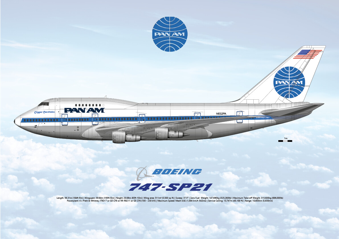 1/400 ジェミニジェッツ B747-SP パンナム N532PA 外箱傷み有