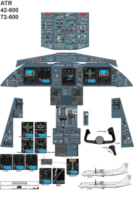 ATR 42/72 - 600 Cockpit Poster - Printed