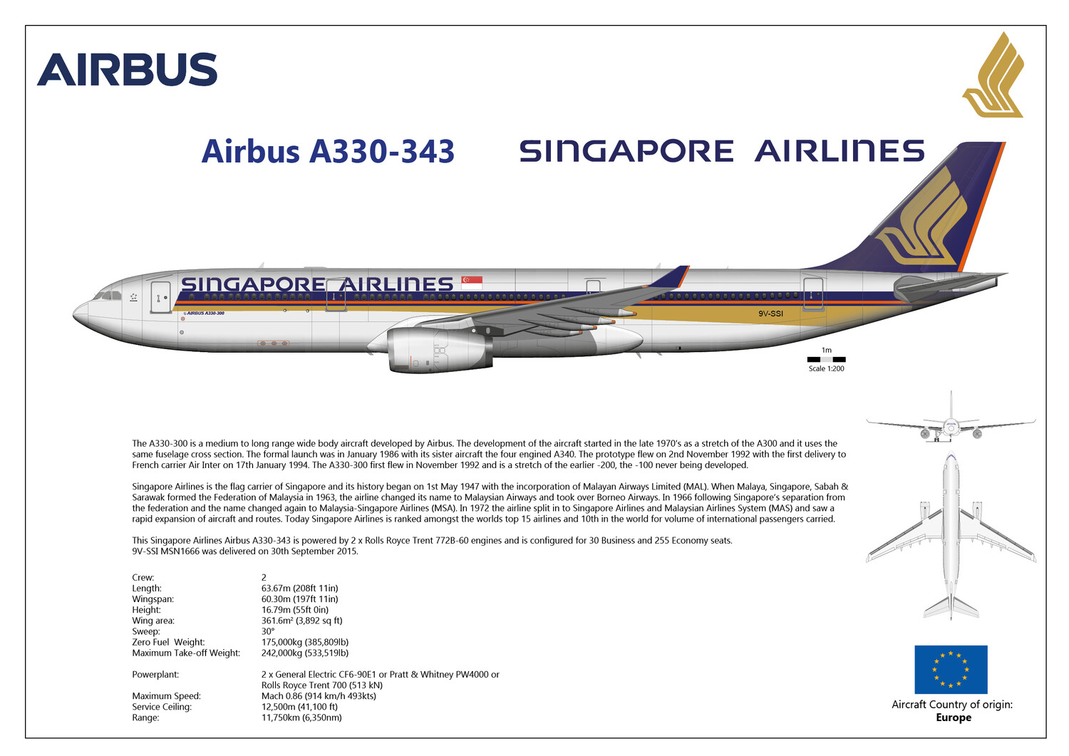 Airbus A330-300 Singapore Airlines
