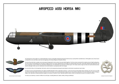 Airspeed Horsa, Print Size: A3 (420 x 297mm 16.5 x 11.7inches)