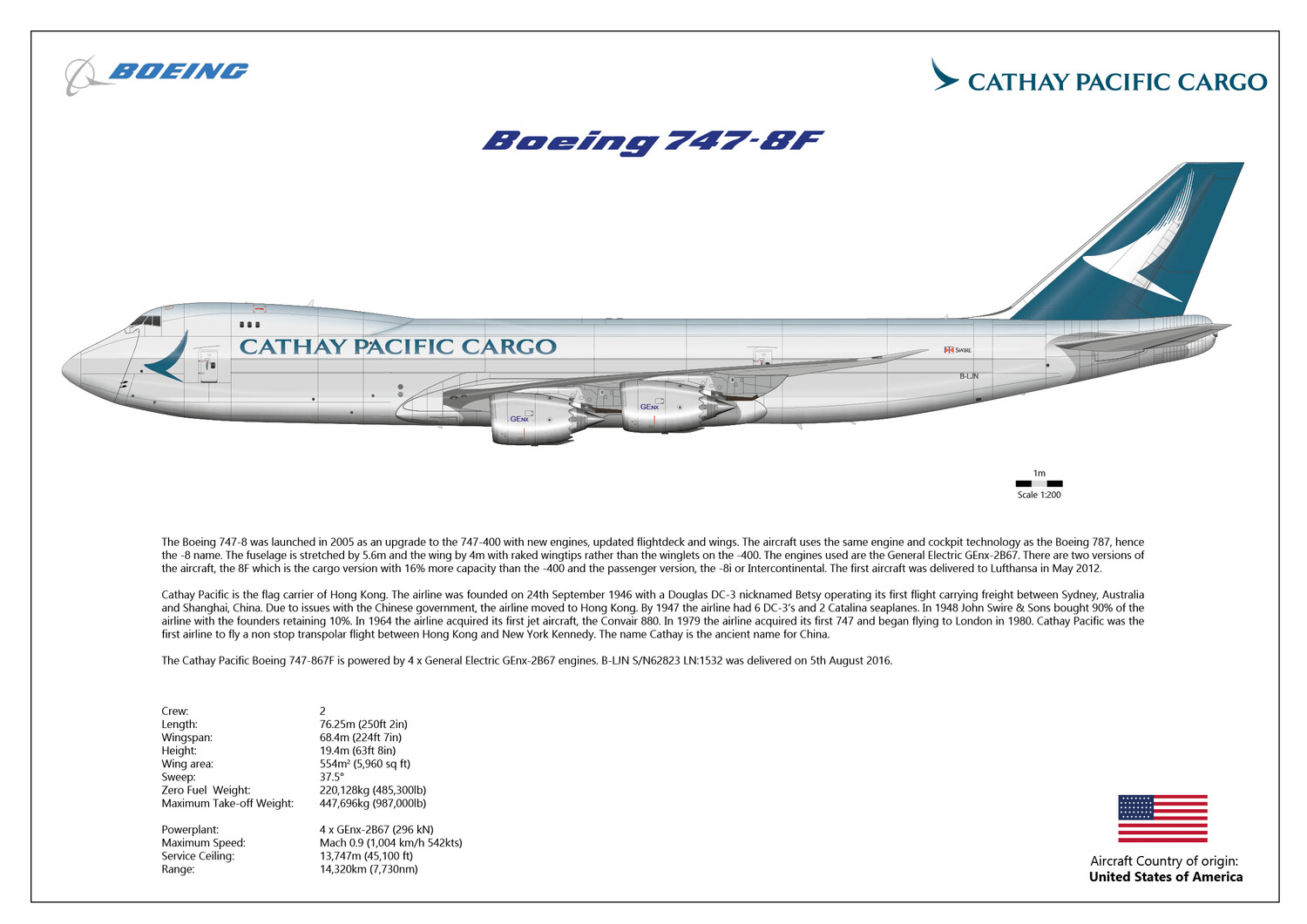 Boeing 747-8F Cathay Pacific - Layout B