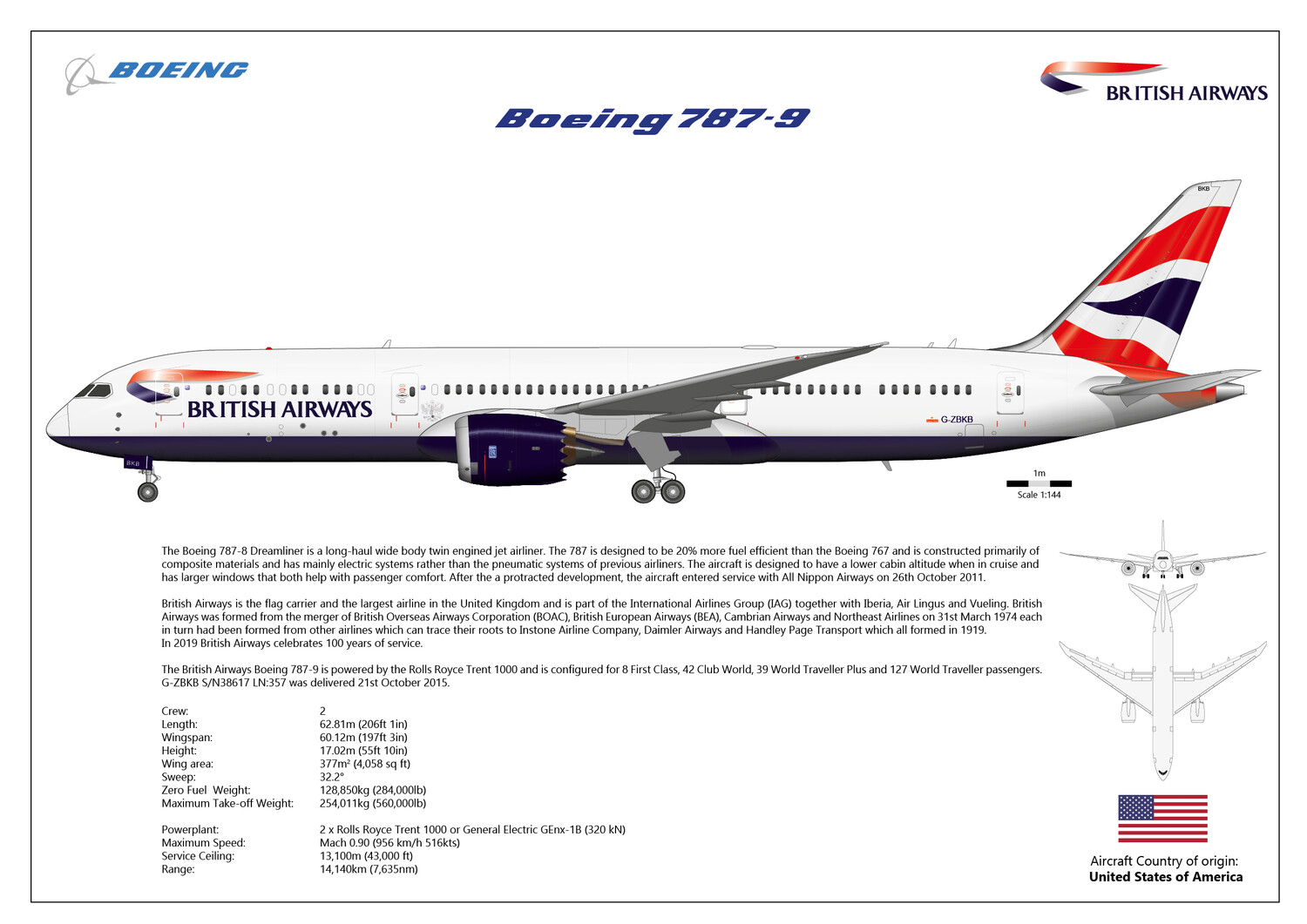 Boeing 787-9 Dreamliner of British Airways