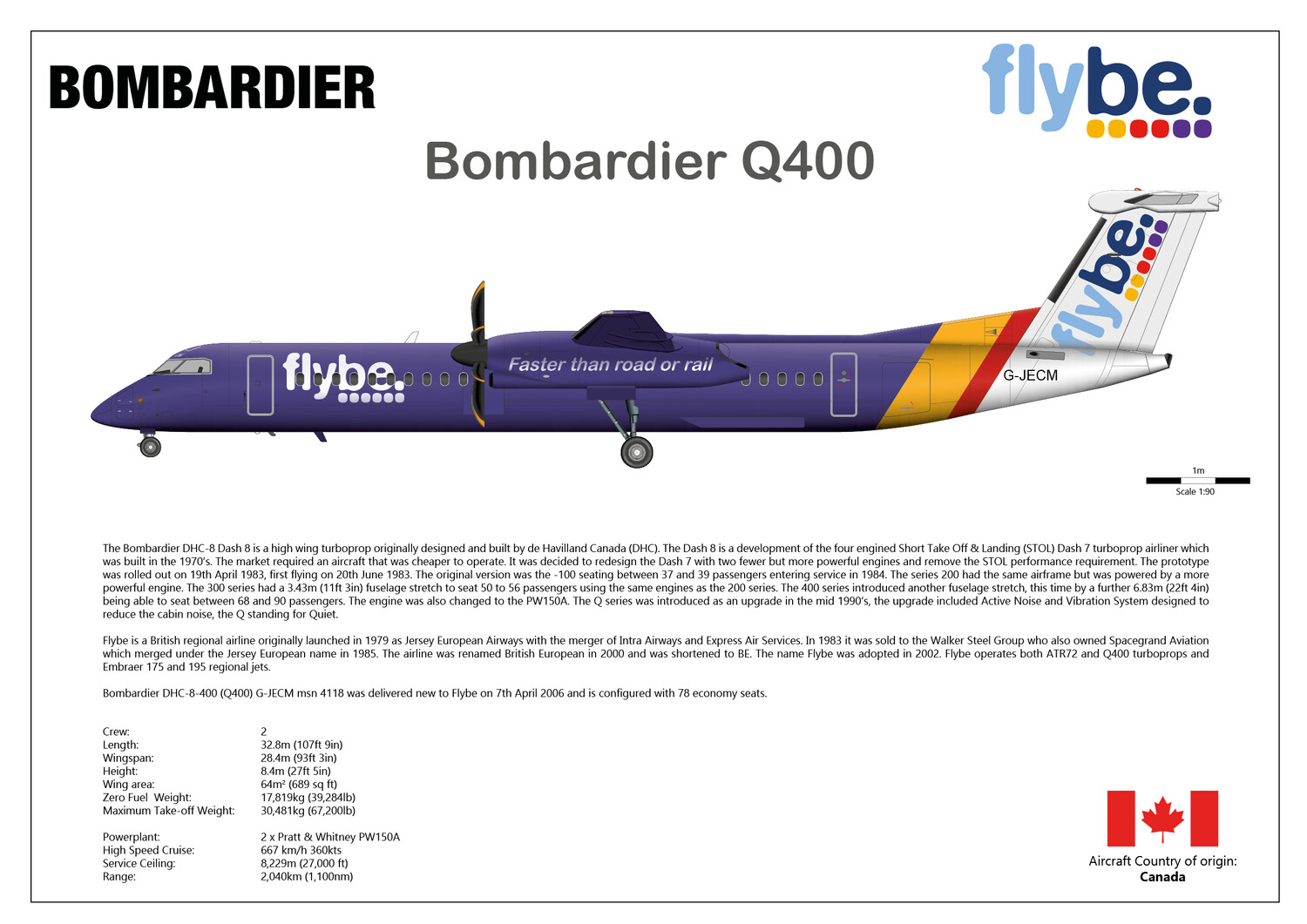 Bombardier Q400 of Flybe