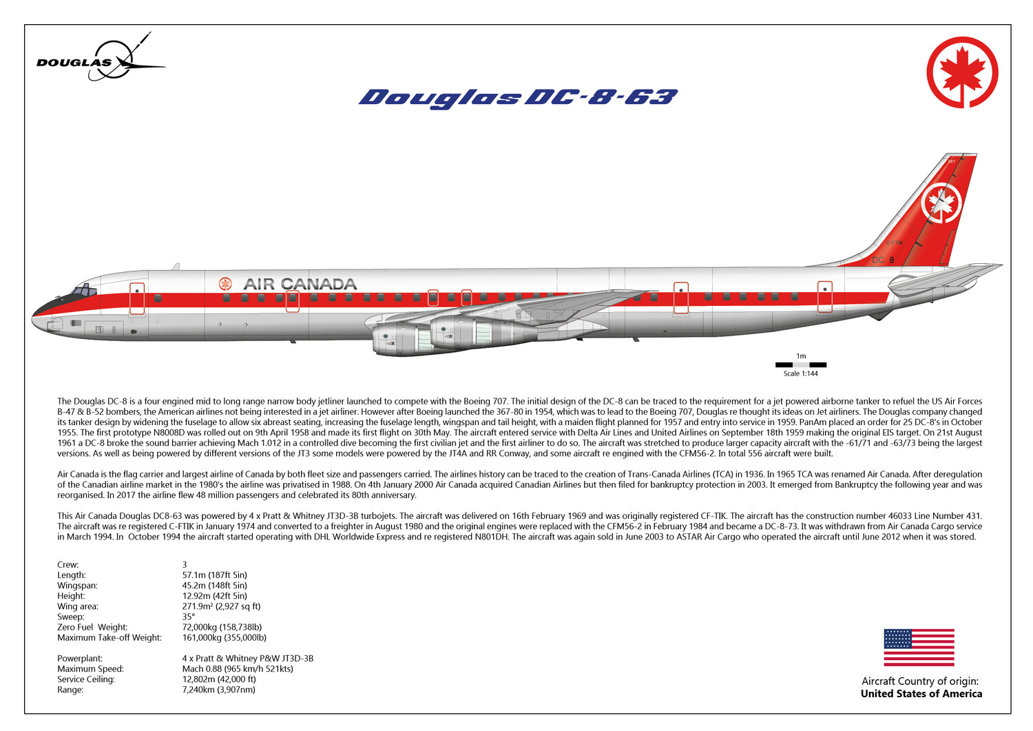 Douglas DC-8-63 of Air Canada