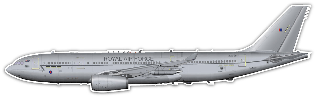 Airbus A330-243 Voyager KC.Mk 3 ZZ335 - Vinyl Sticker