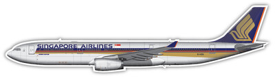 Airbus A330-300 Singapore Airlines - Vinyl Stickers