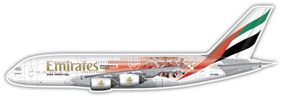 Airbus A380-861 of Emirates -Arsenal Livery - Vinyl Sticker