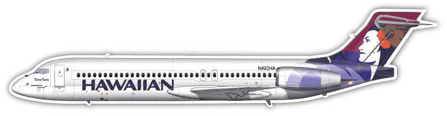 Boeing 717-200 Hawaiian Airlines - Vinyl Stickers