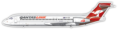 Boeing 717-200 QantasLink VH-YQX - Vinyl Sticker