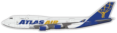 Boeing 747-400BCF of Atlas Air - Vinyl Sticker