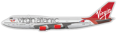 Boeing 747-400 Virgin Atlantic - G-VLIP - Vinyl Sticker