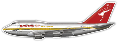 Boeing 747-SP Qantas - VH-EAA - Vinyl Sticker