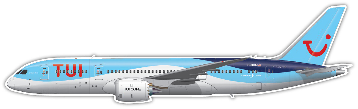 Boeing 787-8 Dreamliner of TUI Airways G-TUIA - Vinyl Sticker