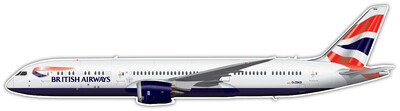 Boeing 787-9 Dreamliner of British Airways - Vinyl Sticker