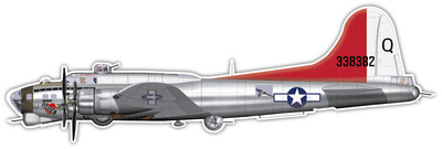 Boeing B-17G Queenie - Vinyl Sticker
