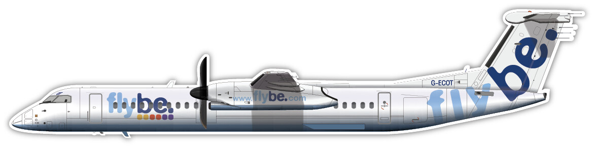 Bombardier Q400 of Flybe - G-ECOT - Vinly Sticker