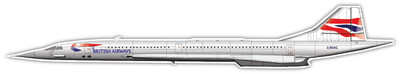 Concorde - British Airways Chatham Dockyard - G-BOAG - Vinyl Sticker