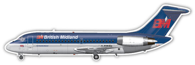 Douglas DC-9-14 of British Midland - Vinyl Sticker