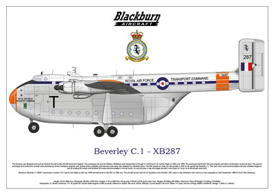 Blackburn Beverley C.1 XB287 of 47Sqn - RAF