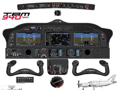 Daher TBM 940 with Garmin G3000 avionics Cockpit Poster - Digital Download