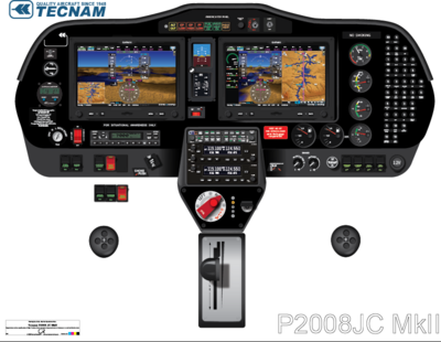 Tecnam P2008 JC MkII Cockpit Poster - Printed
