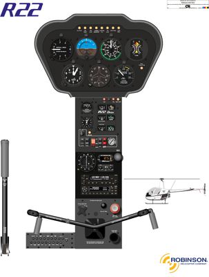 Robinson R22 Beta II Cockpit Poster