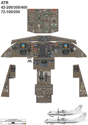 ATR 42/72 - 300 Cockpit Poster - Digital Download