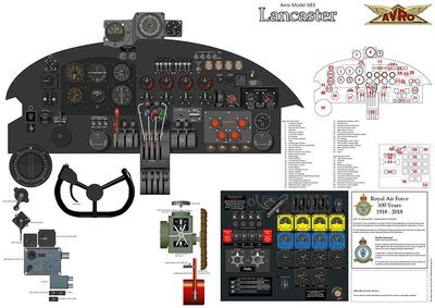 Avro Lancaster - Cockpit - Print