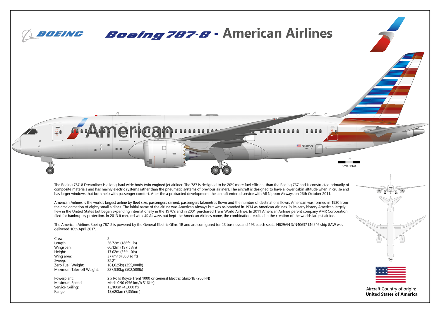 Boeing 787-8 American Airlines