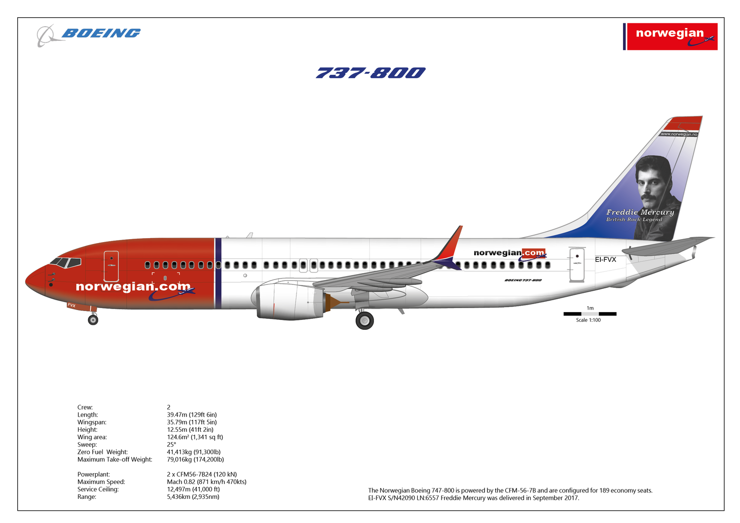 Boeing 737-800 Norwegian Air Shuttle - Digital Download