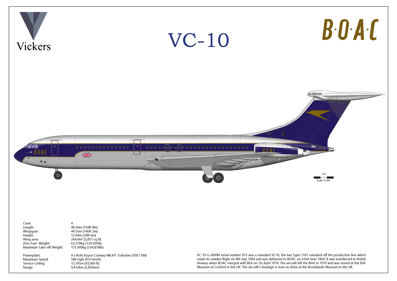 Vickers VC10 of BOAC