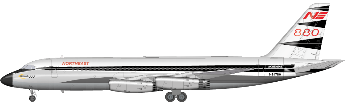 Convair CV880 of Northeast Airlines